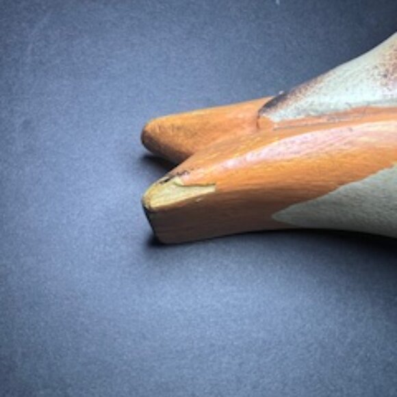 Hand Carved & Hand Painted Wooden Decorative Killdeer Bird Sculpture Figure 8" - Picture 7 of 8